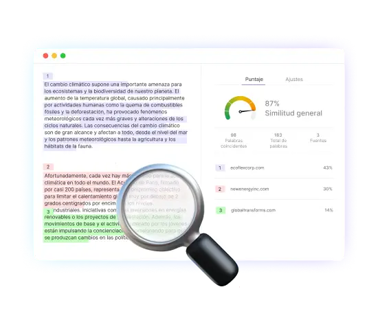 Verificación de contenido plagiado